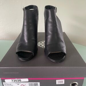 Vince Camuto Cellia Black Leather Upper Slingback Sandal Size 7